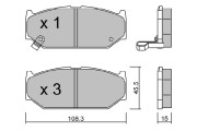 BPSZ-1000 Sada brzdových destiček, kotoučová brzda AISIN