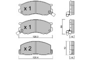 BPTO-1931 Sada brzdových destiček, kotoučová brzda Premium Advics AISIN