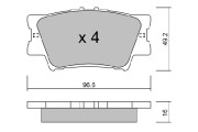 BPTO-2007 Sada brzdových destiček, kotoučová brzda Premium Advics AISIN