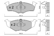 BPVW-1018 Sada brzdových destiček, kotoučová brzda AISIN