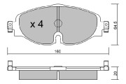 BPVW-1028 Sada brzdových destiček, kotoučová brzda AISIN