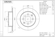 C6R250S AISIN brzdový kotúč C6R250S AISIN