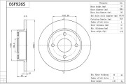 E6F926S Brzdový kotouč Premium Advics AISIN