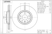 L6F949S Brzdový kotouč Premium Advics AISIN