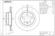 L6R952S AISIN brzdový kotúč L6R952S AISIN