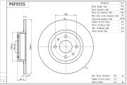 P6F935S Brzdový kotouč Premium Advics AISIN