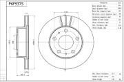 P6F937S AISIN brzdový kotúč P6F937S AISIN
