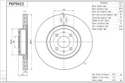 P6F941S Brzdový kotouč Premium Advics AISIN