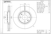 Q6F905S AISIN brzdový kotúč Q6F905S AISIN