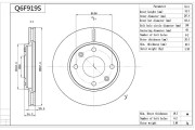 Q6F919S AISIN brzdový kotúč Q6F919S AISIN