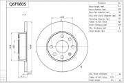 Q6F980S Brzdový kotouč Premium Advics AISIN