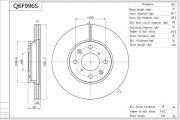Q6F996S AISIN brzdový kotúč Q6F996S AISIN