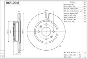 R6F1004S AISIN brzdový kotúč R6F1004S AISIN