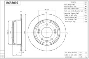 R6R809S AISIN brzdový kotúč R6R809S AISIN
