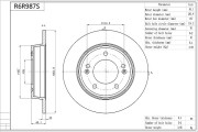 R6R987S AISIN brzdový kotúč R6R987S AISIN
