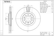 T6F964S Brzdový kotouč Premium Advics AISIN