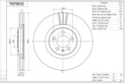 T6F983S AISIN brzdový kotúč T6F983S AISIN