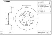 T6R899S Brzdový kotouč Premium Advics AISIN