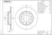 T6R973S AISIN brzdový kotúč T6R973S AISIN