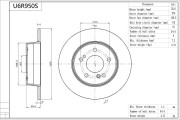 U6R950S AISIN brzdový kotúč U6R950S AISIN
