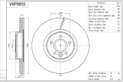 V6F985S Brzdový kotouč Premium Advics AISIN