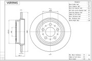 V6R994S Brzdový kotouč Premium Advics AISIN