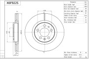 X6F922S AISIN brzdový kotúč X6F922S AISIN
