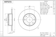 X6F925S AISIN brzdový kotúč X6F925S AISIN