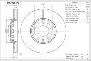 X6F945S AISIN brzdový kotúč X6F945S AISIN