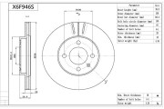 X6F946S AISIN brzdový kotúč X6F946S AISIN