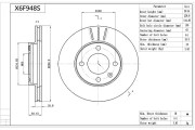 X6F948S Brzdový kotouč Premium Advics AISIN