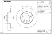 X6R838S Brzdový kotouč Premium Advics AISIN