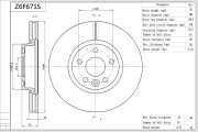 Z6F671S AISIN brzdový kotúč Z6F671S AISIN