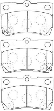 A2N118 AISIN sada brzdových platničiek kotúčovej brzdy A2N118 AISIN