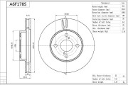 A6F178S AISIN brzdový kotúč A6F178S AISIN