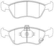 ASN-2029 Sada brzdových destiček, kotoučová brzda Premium Advics AISIN