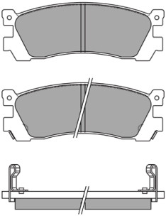 ASN-2166 AISIN sada brzdových platničiek kotúčovej brzdy ASN-2166 AISIN