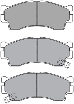 ASN-2181 Sada brzdových destiček, kotoučová brzda Premium Advics AISIN