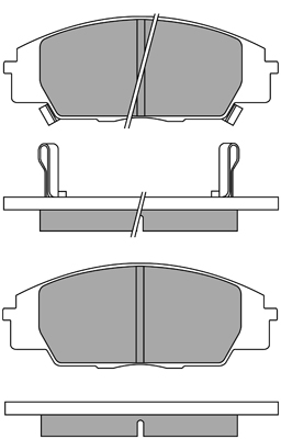 ASN-2183 Sada brzdových destiček, kotoučová brzda Premium Advics AISIN