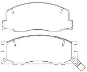 ASN-225W AISIN sada brzdových platničiek kotúčovej brzdy ASN-225W AISIN