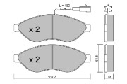 BPFI-1040 Sada brzdových destiček, kotoučová brzda Premium Advics AISIN