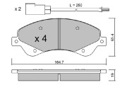 BPFO-1013 Sada brzdových destiček, kotoučová brzda Premium Advics AISIN