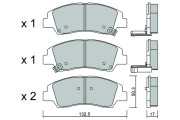 BPHY-1013 Sada brzdových destiček, kotoučová brzda Premium Advics AISIN