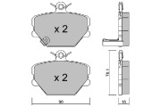 BPMB-1001 Sada brzdových destiček, kotoučová brzda Premium Advics AISIN