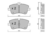 BPMB-1007 AISIN sada brzdových platničiek kotúčovej brzdy BPMB-1007 AISIN