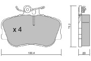 BPMB-1009 AISIN sada brzdových platničiek kotúčovej brzdy BPMB-1009 AISIN