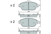 BPMB-1021 AISIN sada brzdových platničiek kotúčovej brzdy BPMB-1021 AISIN