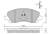 BPMI-1001 Sada brzdových destiček, kotoučová brzda Premium Advics AISIN