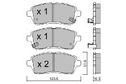 BPMZ-1002 AISIN sada brzdových platničiek kotúčovej brzdy BPMZ-1002 AISIN