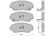 BPMZ-1904 AISIN sada brzdových platničiek kotúčovej brzdy BPMZ-1904 AISIN